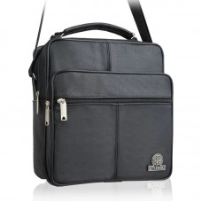 Geantă de piele naturală neagră Betlewski btg-04 COD 9510