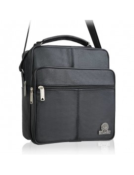 Geantă de piele naturală neagră Betlewski btg-04 COD 9510