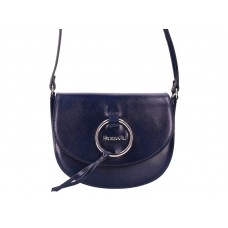 Geantă femei Patrizia Piu piele naturală albastră COD 418-031 alb