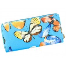 Portofel piele ecologică albastru Jessica COD 186-14alb