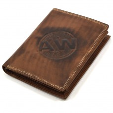 Portofel din piele naturală Wild Tiger maro COD N4WS  7498