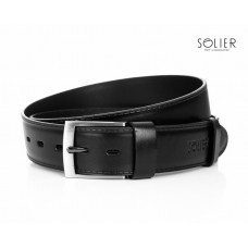 Curea din piele neagră SOLIER  SB05N