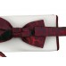 Set papion vișiniu si batista COD 6759