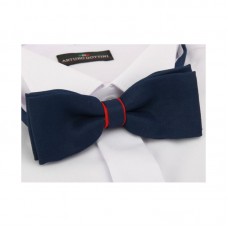 Set papion bărbați albastru / roşu şi batistă COD 6726