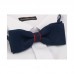 Set papion bărbați albastru / roşu şi batistă COD 6726