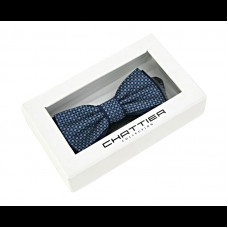 Set papion bărbați albastru / bleumarin şi batistă COD 6769