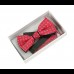 Set papion bărbați coral / bleumarin si batista COD 6770