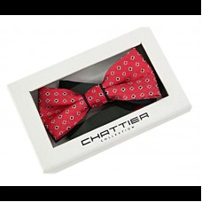 Set papion bărbați coral / bleumarin si batista COD 6770
