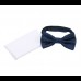 Set papion bărbați bleumarin -albastru si batista COD 6751