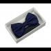Set papion bărbați bleumarin -albastru si batista COD 6751