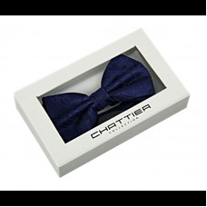 Set papion bărbați bleumarin -albastru si batista COD 6751