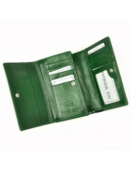 Portofel piele naturala Patrizia Piu FF-112 RFID VERDE