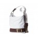 GEANTĂ - RUCSAC  PIELE NATURALĂ CATERINA ALB / MARO  COD  F300S