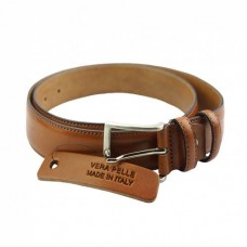 CUREA  PIELE NATURALĂ  PYRAMIDE 35 MM MARO DESCHIS COD F02435