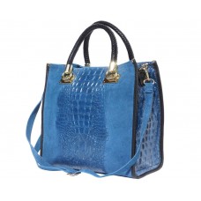 GEANTĂ DIN PIELE NATURALĂ  TOTE  ALBASTRU ÎNCHIS COD F7004