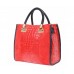 GEANTĂ  DIN PIELE NATURALĂ  TOTE ROŞIE COD F7004