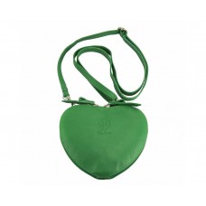 POŞETĂ INIMĂ DIN PIELE NATURALĂ  VERDE  COD F403