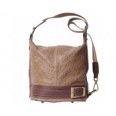 GEANTĂ - RUCSAC  PIELE NATURALĂ CATERINA CAPUCINO / MARO  COD  F300S