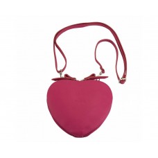 POŞETĂ INIMĂ DIN PIELE NATURALĂ FUCSIA  COD F403