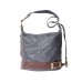 GEANTĂ - RUCSAC  PIELE NATURALĂ CATERINA  GRI / MARO COD  F300S