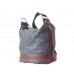 GEANTĂ - RUCSAC  PIELE NATURALĂ CATERINA  GRI / MARO COD  F300S
