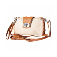 GEANTĂ “ BE EXCLUSIVE “  PIELE NATURALĂ BEJ / MARO DESCHIS COD F8611
