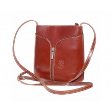 GEANTĂ  PIELE NATURALĂ "FLORENCE" CROSSBODY MARO COD F203