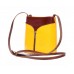 GEANTĂ  PIELE NATURALĂ "FLORENCE" CROSSBODY GALBENĂ / MARO COD F203