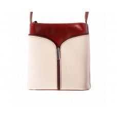 GEANTĂ  PIELE NATURALĂ "FLORENCE" CROSSBODY BEJ / MARO COD F203