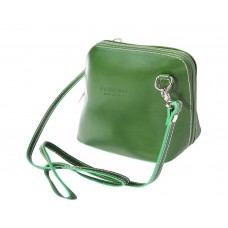 POŞETĂ  PIELE NATURALĂ  DALIDA VERDE ÎNCHIS COD F201