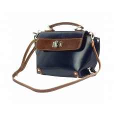 GEANTĂ  PIELE NATURALĂ DE MÂNĂ KENSINGTON COD F213 ALBASTRU ÎNCHIS / MARO