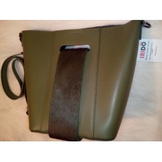 Geantă din piele naturală verde cod 5038 