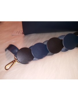 Geantă din piele naturală albastra cod 5089