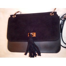 Gentă de umăr din piele naturală neagra cod 5553