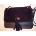 Gentă de umăr din piele naturală neagra cod 5553